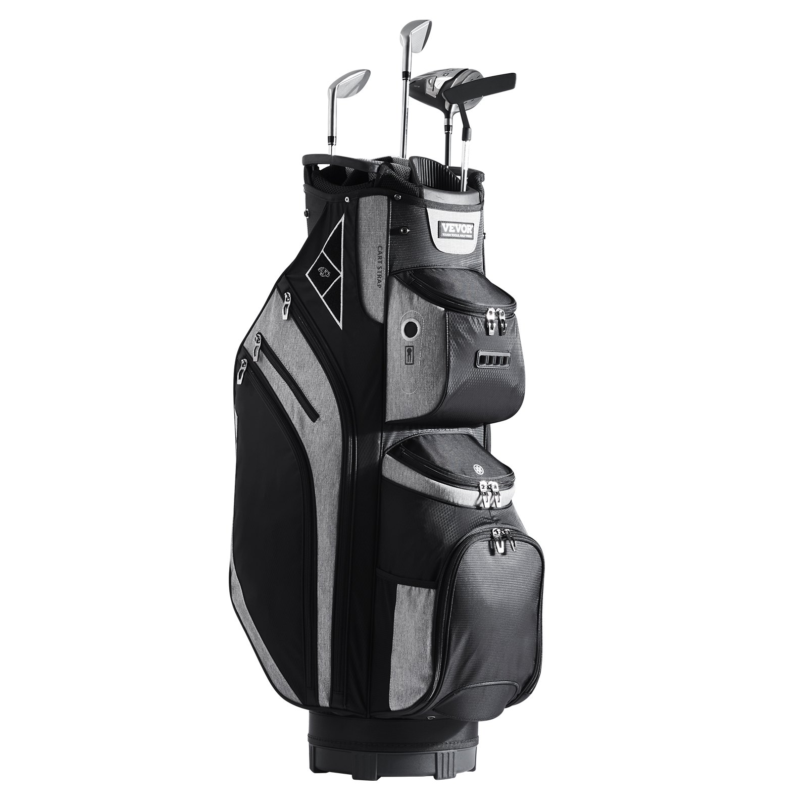 VEVOR Golf Cart Bag with 14 Way Organizer Divider Top, 36” 13 Pockets Premium Cart Bag, Durable Golf Bags with Handles & Dust Cover & Detachable Straps for Men & Women, Black Color-Block