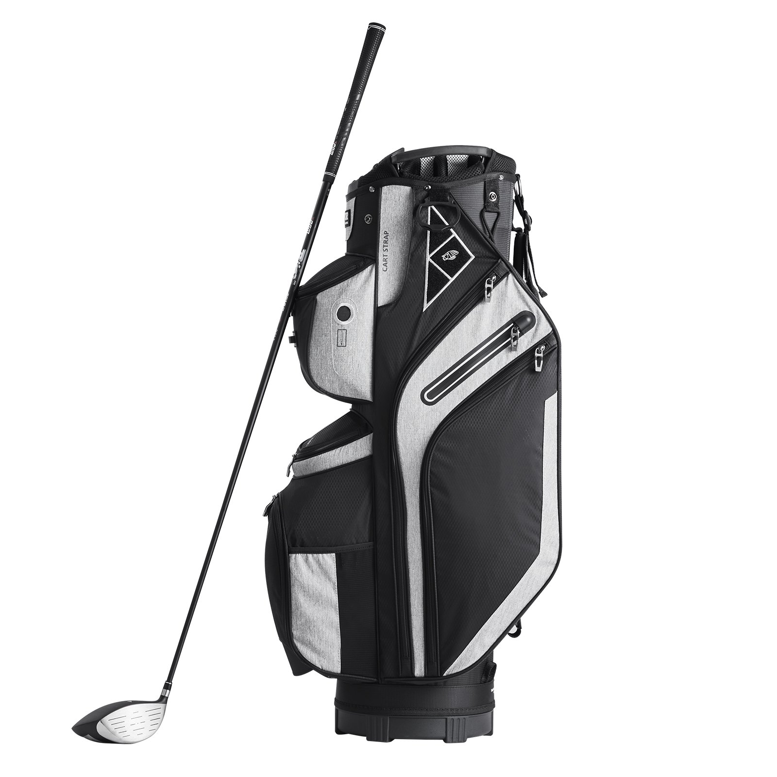 VEVOR Golf Cart Bag with 14 Way Organizer Divider Top, 36” 13 Pockets Premium Cart Bag, Durable Golf Bags with Handles & Dust Cover & Detachable Straps for Men & Women, Black Color-Block