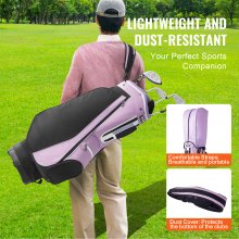 VEVOR Golf Cart Bag with 14 Way Organizer Divider Top, 36” Multiple Pockets Premium Cart Bag, Durable Golf Bags with Handles & Dust Cover & Detachable Strap for Men & Women, Black Purple