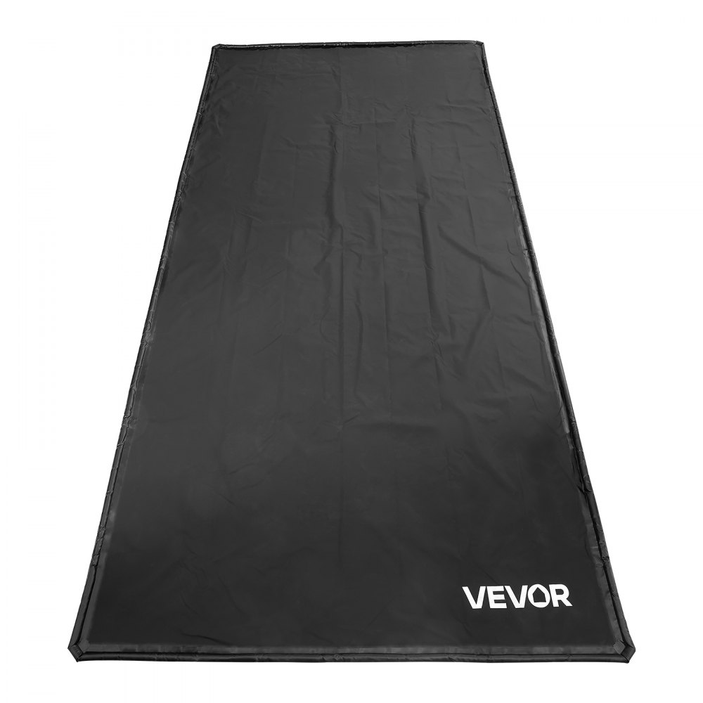 VEVOR Containment Mat, 7 ft 9 in x 16 ft, Non-Slip PVC Garage Floor Mat with a Cleaning Squeegee, Heavy Duty Durable Waterproof Containment Protection from Snow, Rain and Mud for Cars Parking, Black