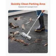 VEVOR Containment Mat, 7 ft 9 in x 16 ft, Non-Slip PVC Garage Floor Mat with a Cleaning Squeegee, Heavy Duty Durable Waterproof Containment Protection from Snow, Rain and Mud for Cars Parking, Black