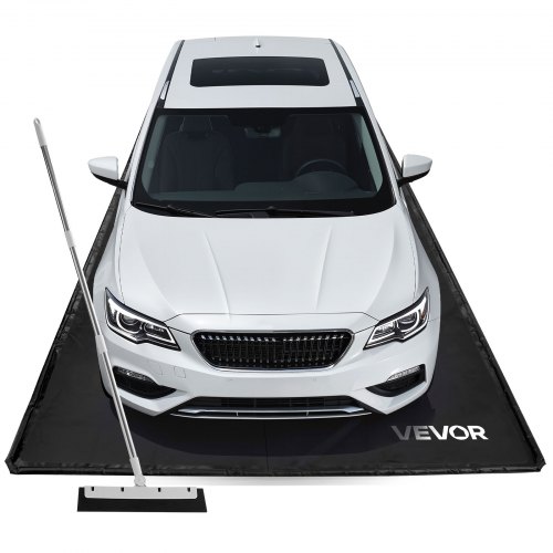 Tapis de confinement , 2,60 m x 6,10 m, tapis de sol de garage antidérapant en PVC avec raclette de nettoyage, protection robuste et durable contre la neige, la pluie et la Tapis de confinement , 2,60 m x 6,10 m, tapis de sol de garage antidérapant en PVC avec raclette de nettoyage, protection robuste et durable contre la neige, la pluie et la