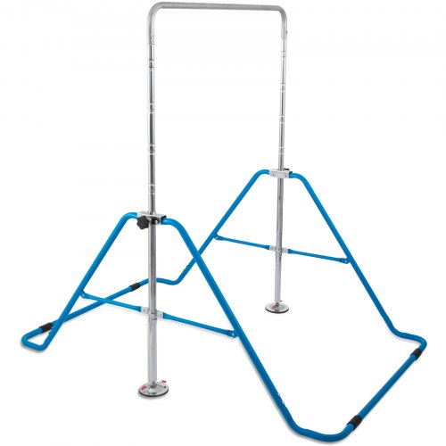 VEVOR Gymnastics Bar ?Blue Gymnastics Bars, Kids Kip Training Bars for Home, Folding Horizontal Bars with Adjustable Height, Practice Bar Gymnastic for Kid, Child, Girls, Boys at Home