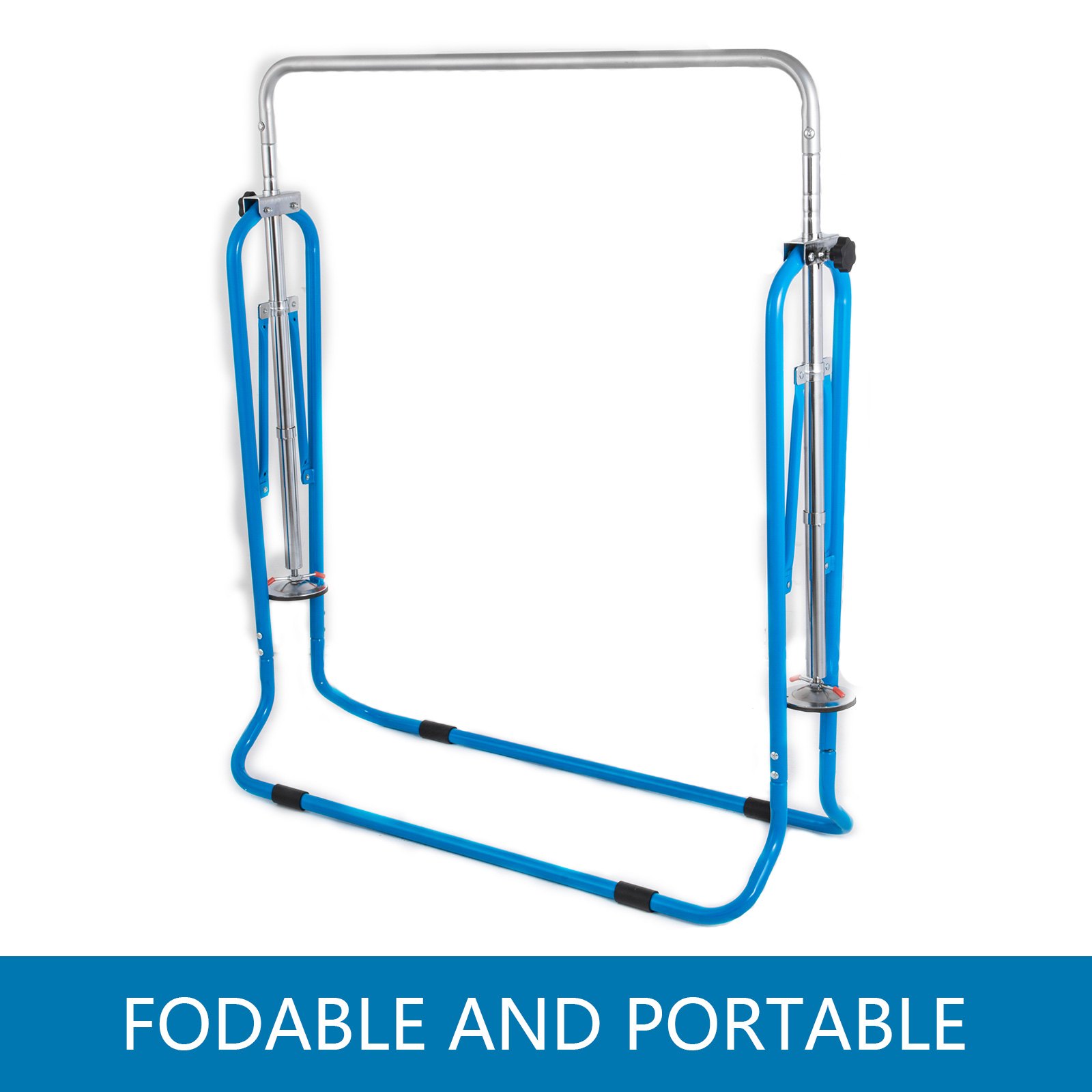 VEVOR Gymnastics Bar ?Blue Gymnastics Bars, Kids Kip Training Bars for Home, Folding Horizontal Bars with Adjustable Height, Practice Bar Gymnastic for Kid, Child, Girls, Boys at Home