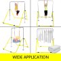 VEVOR Gymnastics Bar ?Yellow Gymnastics Bars, Kids Kip Training Bars for Home, Folding Horizontal Bars with Adjustable Height, Practice Bar Gymnastic for Kid, Child, Girls, Boys at Home
