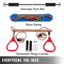 VEVOR Trapeze Swing Bar with Rings, Trapeze Swing Bar for Kids, Adjustable 39in 300lbs Doorway Gym Bar Swing Set Trapeze Bar Trapeze Ring for Sports Outdoor Play