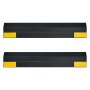 VEVOR Parking Stopper, 406 mm 2 Pcs Heavy Duty Parking Aid for Garage, PP Curb Garage Floor Stopper with Reflective Strips, Vehicles Gadgets for Cars Vans Trucks Tire Wheel Guide Block Stops Bumpers