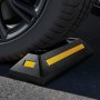 VEVOR Parking Stopper, 548 mm 2 Pcs Heavy Duty Parking Aid for Garage, Rubber Curb Garage Floor Stopper with Reflective Strips, Aid Gadgets for Cars Vans Trucks Tire Wheel Guide Block Stops Bumpers