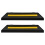 VEVOR Parking Stopper, 548 mm 2 Pcs Heavy Duty Parking Aid for Garage, Rubber Curb Garage Floor Stopper with Reflective Strips, Aid Gadgets for Cars Vans Trucks Tire Wheel Guide Block Stops Bumpers