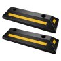 VEVOR Parking Stopper, 548 mm 2 Pcs Heavy Duty Parking Aid for Garage, Rubber Curb Garage Floor Stopper with Reflective Strips, Aid Gadgets for Cars Vans Trucks Tire Wheel Guide Block Stops Bumpers