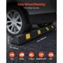 VEVOR Parking Stopper, 1840 mm 2 Pcs Heavy Duty Parking Aid for Garage, Rubber Curb Garage Floor Stopper with Reflective Strips, Aid Gadgets for Cars Vans Trucks Tire Wheel Guide Block Stops Bumpers