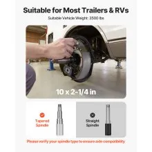VEVOR Electric Trailer Brake Kit 10 x 2-1/4 in Electric Brakes for 3500 lbs Axle