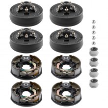VEVOR Electric Trailer Brake Assembly, 10 x 2-1/4 Inch, 2 Pairs Self-Adjusting Electric Brakes Kit for 3500 lbs Trailer Axle, Backing Plates for Braking System Part Replacement, Fit for Trailers, RVs