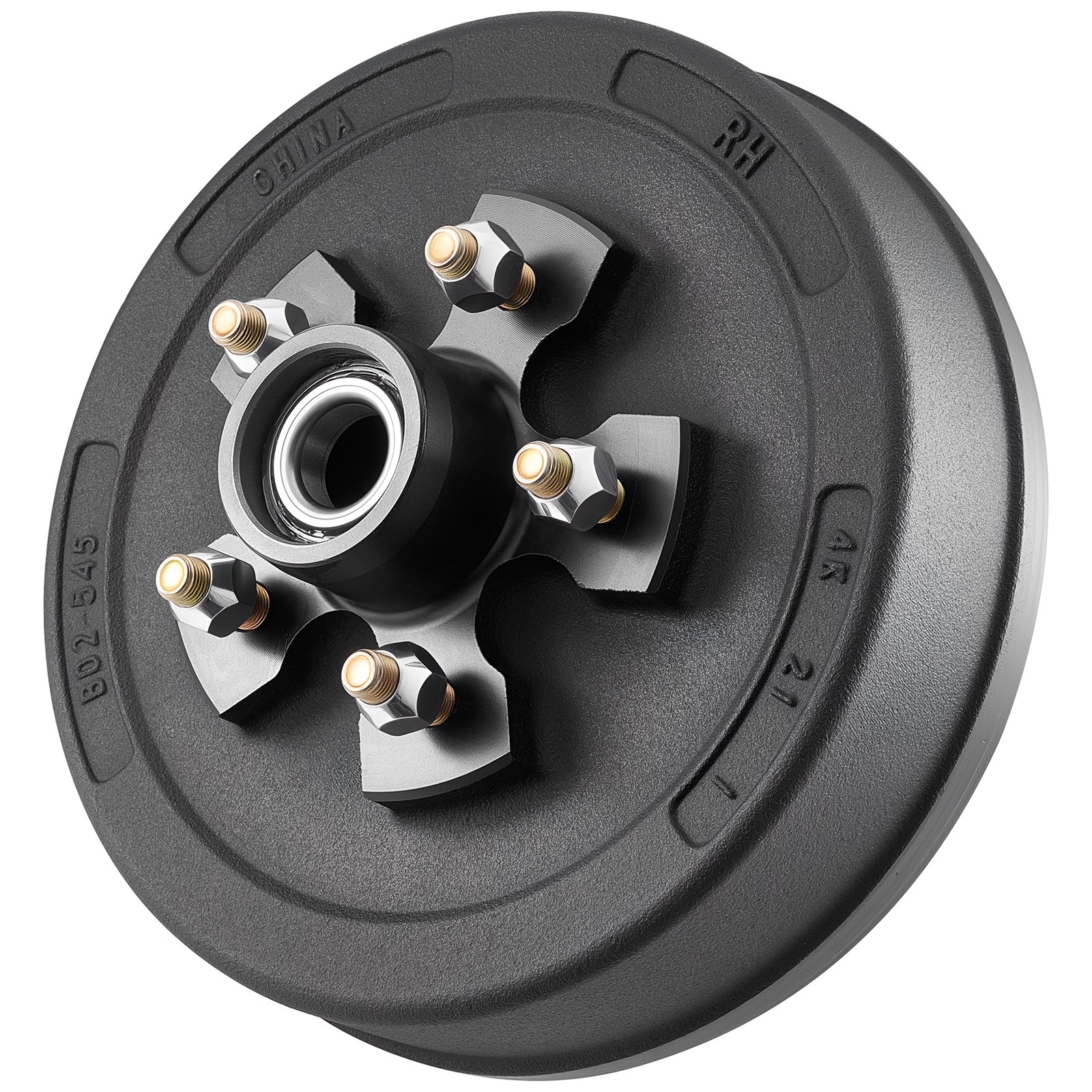VEVOR Electric Trailer Brake Assembly, 10 x 2-1/4 Inch, 2 Pairs Self-Adjusting Electric Brakes Kit for 3500 lbs Trailer Axle, Backing Plates for Braking System Part Replacement, Fit for Trailers, RVs