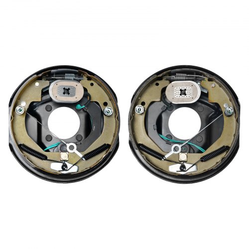 VEVOR Electric Trailer Brake Assembly, 10" x 2.25", 1 Pair Self-Adjusting Electric Brakes Kit for 3500 lbs Axle, 4-Hole Mounting, Backing Plates for Brake System Part Replacement (1 Right + 1 Left)