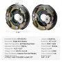 VEVOR Electric Trailer Brake Assembly, 10" x 2-1/4", 1 Pair Self-Adjusting Electric Brakes Kit for 3500 lbs Axle, 4-Hole Mounting, Backing Plates for Brake System Part Replacement (1 Right + 1 Left)
