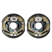 VEVOR Electric Trailer Brake Assembly, 10" x 2-1/4", 1 Pair Self-Adjusting Electric Brakes Kit for 3500 lbs Axle, 4-Hole Mounting, Backing Plates for Brake System Part Replacement (1 Right + 1 Left)