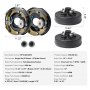 VEVOR Trailer Hub Drum Kits 5 on 4.5" B.C. with 10" x 2.25" Electric Brakes, Self-Adjusting Trailer Brake Assembly for 3500 lbs Axle, 4-Hole Mounting, Backing Plates for Brake System Part Replacement