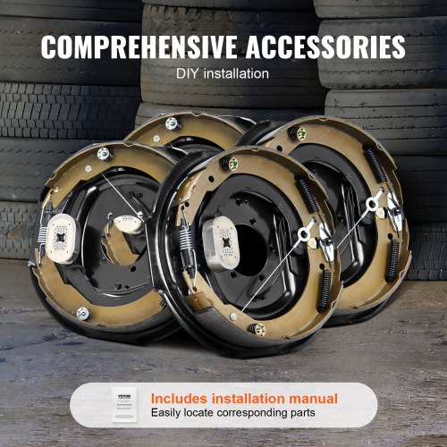 Four 12 In. X 2 In. Electric Brake Trailer Backing Plates (2 Left 2 Right - Foto 2