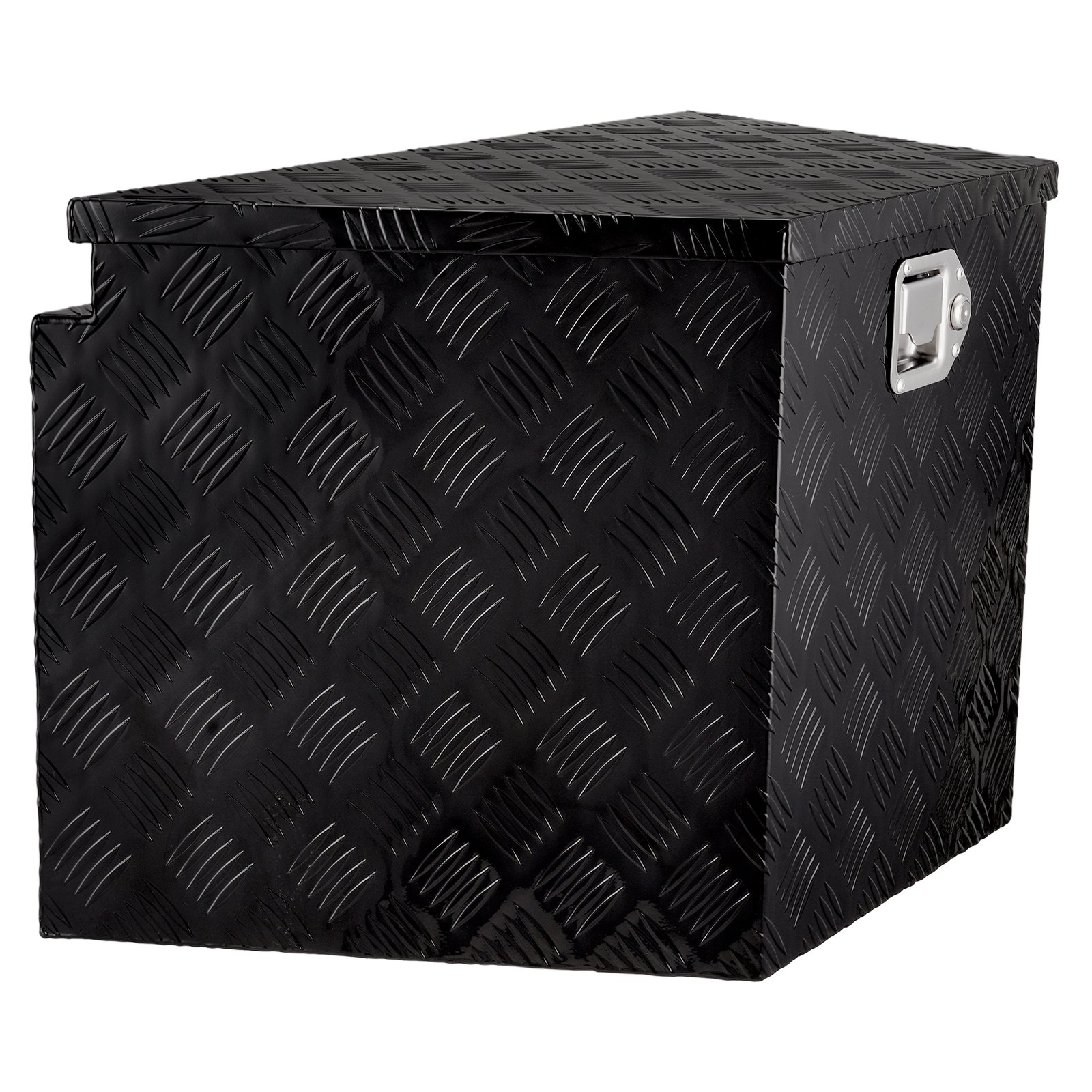 VEVOR Trailer Tongue Box, Aluminum Alloy Diamond Plate Tongue Box Tool Chest, Heavy Duty Trailer Box Storage with Lock and Keys, Utility Trailer Tongue Box for Pickup Truck, RV, Trailer, 29"x16.2"x18"