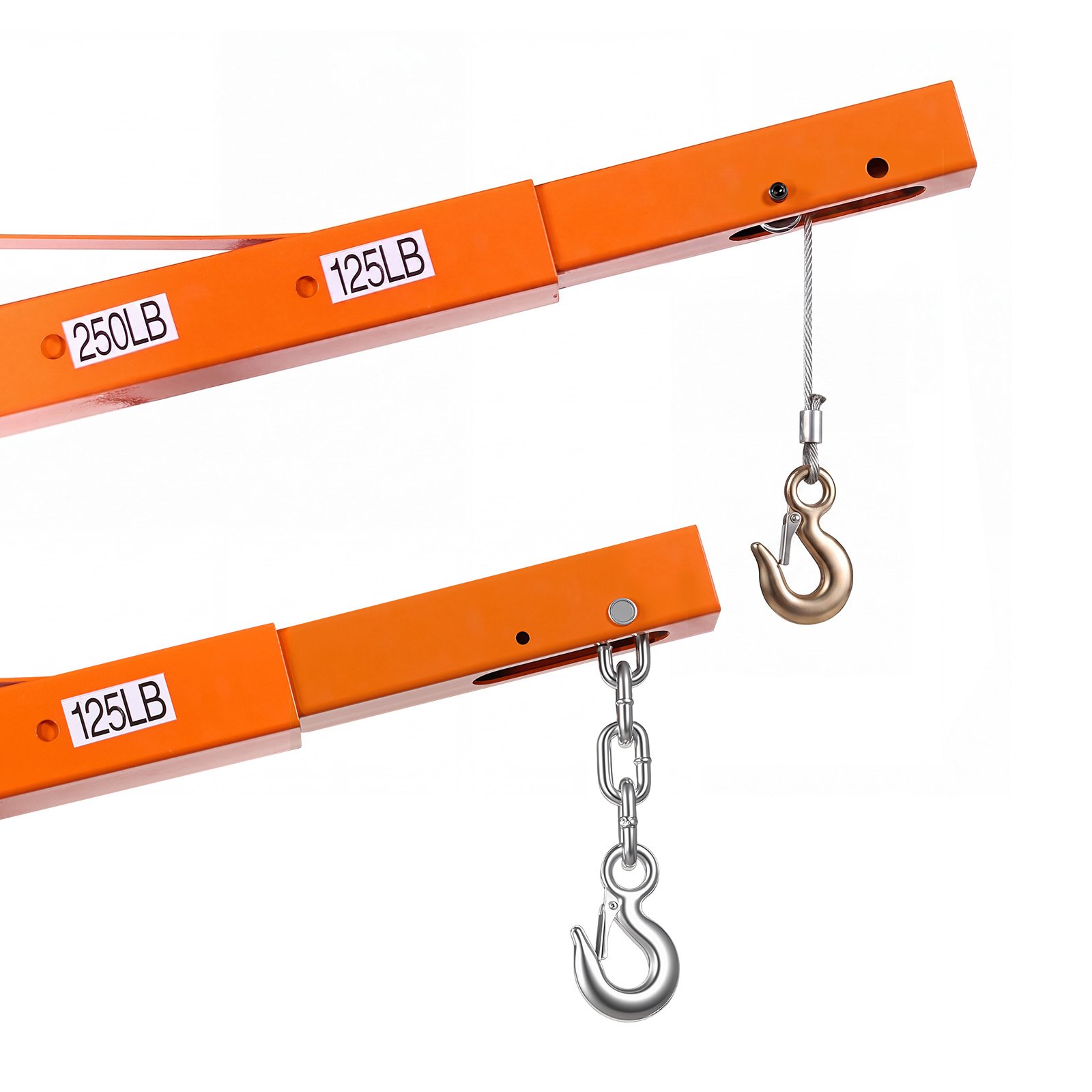 VEVOR Truck Crane, 500 lbs Pickup Hitch Crane Trailer Hitch Mounted with Manual Winch & Hydraulic Jack, 360° Rotating Telescopic Boom, Foldable Truck Bed Jib Hoist for Machine Lumber Equipment Lifting