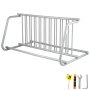 VEVOR 10 Holders Floor Bike Rack, 1.5m Length All-Steel Grid Bike Rack, 10-Bike Capacity Dual-Side Storage Stand for Garages Streets Yards Bike Events