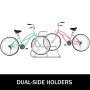 Floor Bike Rack 10 Holders Dual-side Storage Stand For Garages Streets Yards