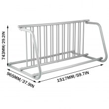 Floor Bike Rack 10 Holders Dual-side Storage Stand For Garages Streets Yards