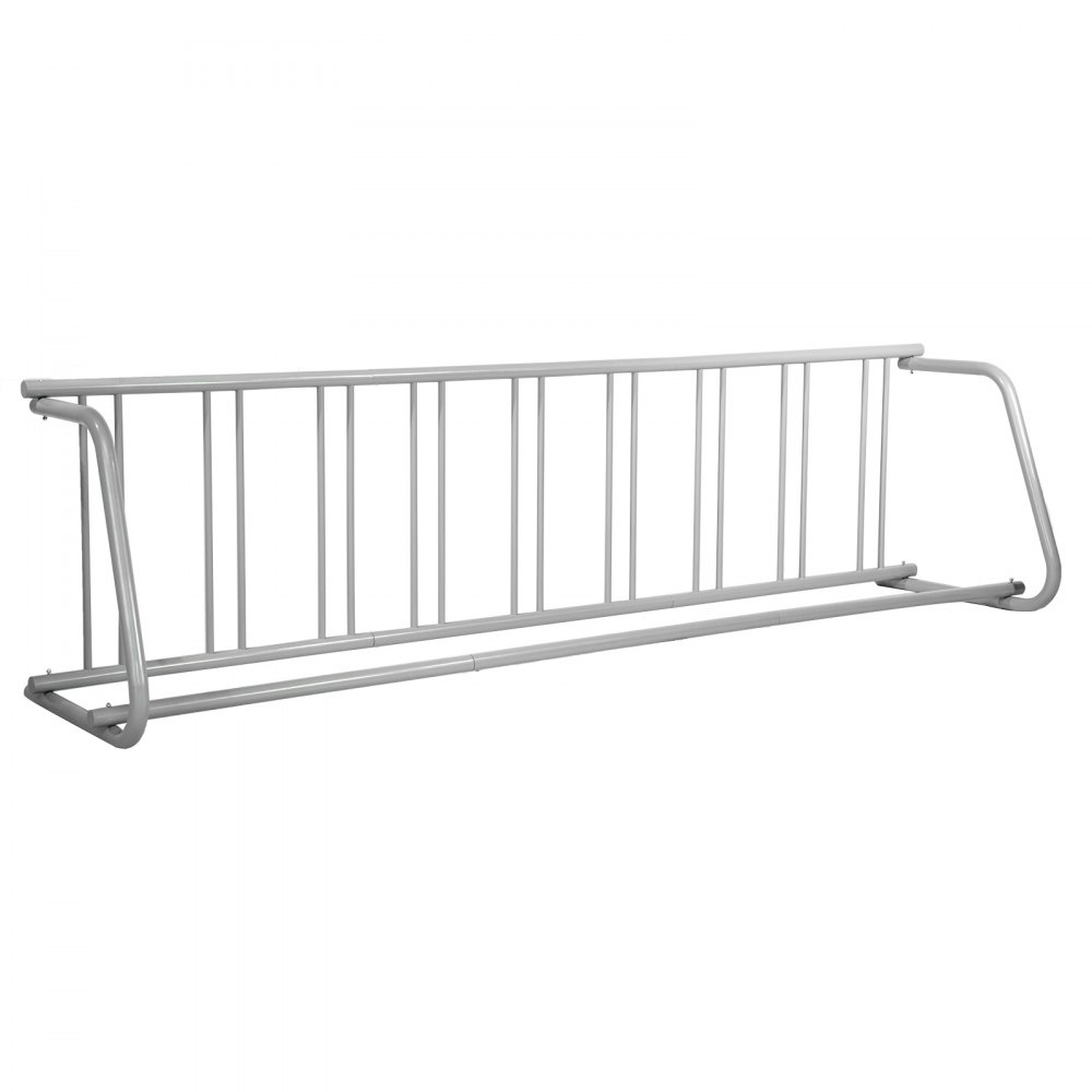 VEVOR - Portabicicletas de suelo de 111" de largo, con 9 soportes, rejilla de acero, soporte de almacenamiento de un solo lado para garajes, calles y patios.