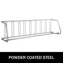 VEVOR Floor Bike Rack, 9 Holders All-Steel Grid Bike Rack, 111" Length Single-Side Storage Stand, Sturdy Base and Used for Outside Occasions, Schools, Garages, Front Yards, Backyards, Bike Events