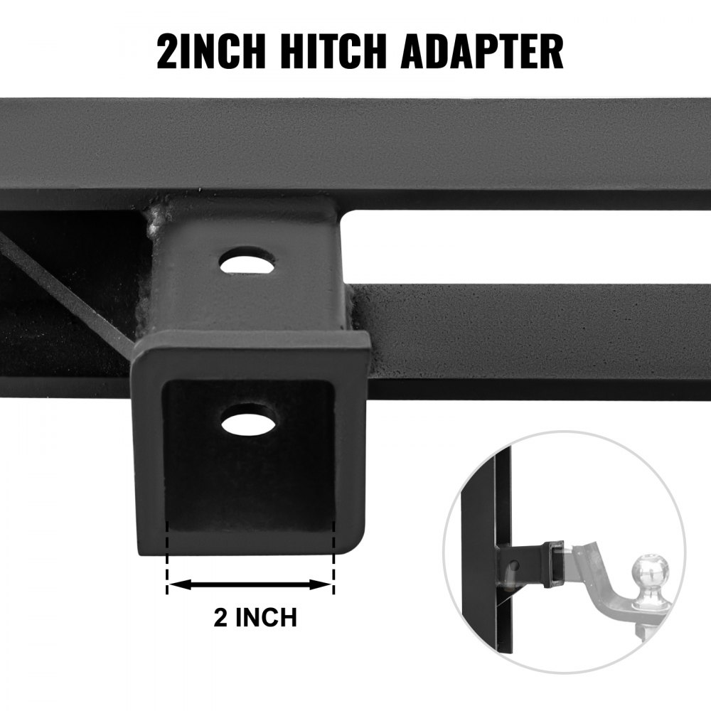 VEVOR Heavy Duty Trailer Hitch Receiver 2 Inch Forklift Skid Steer Adapter forklift panel