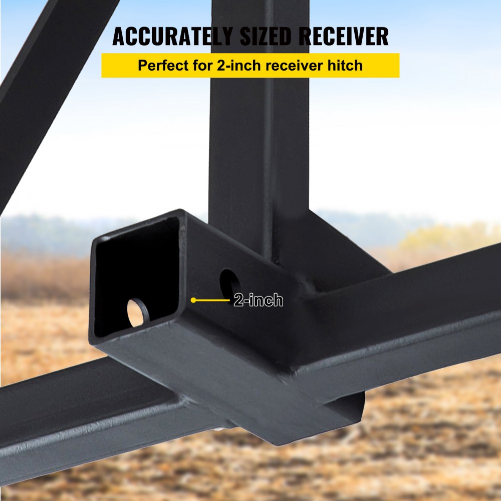 VEVOR 3 Point 2 Inch Universal Trailer Hitch Heavy Duty Receiver Hitch Category 1 Tractor Attachments Tow Hitch with 5000lbs Towing Capacity Black