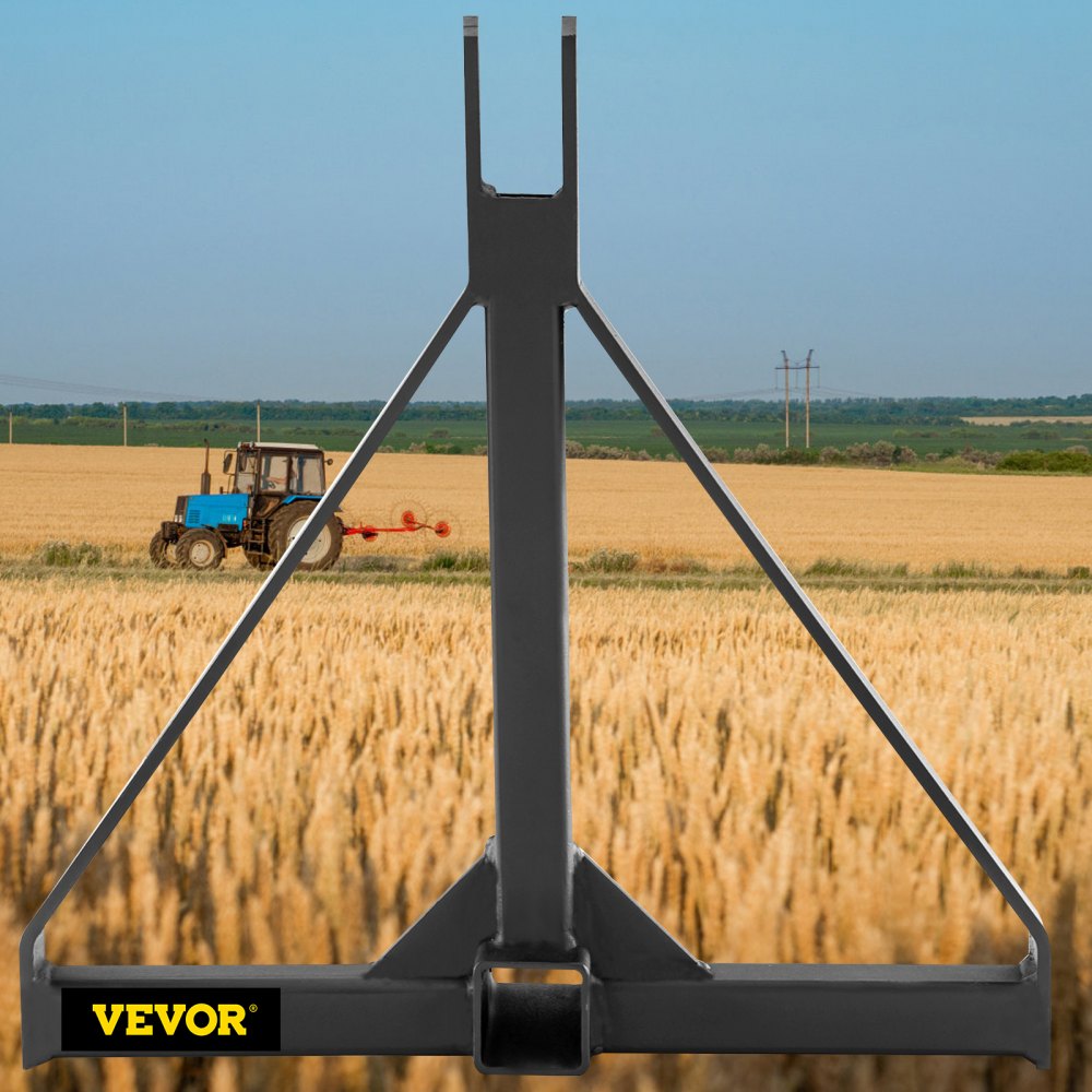 VEVOR 3 Point 2 Inch Universal Trailer Hitch Heavy Duty Receiver Hitch Category 1 Tractor Attachments Tow Hitch with 5000lbs Towing Capacity Black