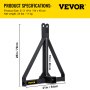VEVOR 3 Point 2 Inch Universal Trailer Hitch Heavy Duty Receiver Hitch Category 1 Tractor Attachments Tow Hitch with 5000lbs Towing Capacity Black