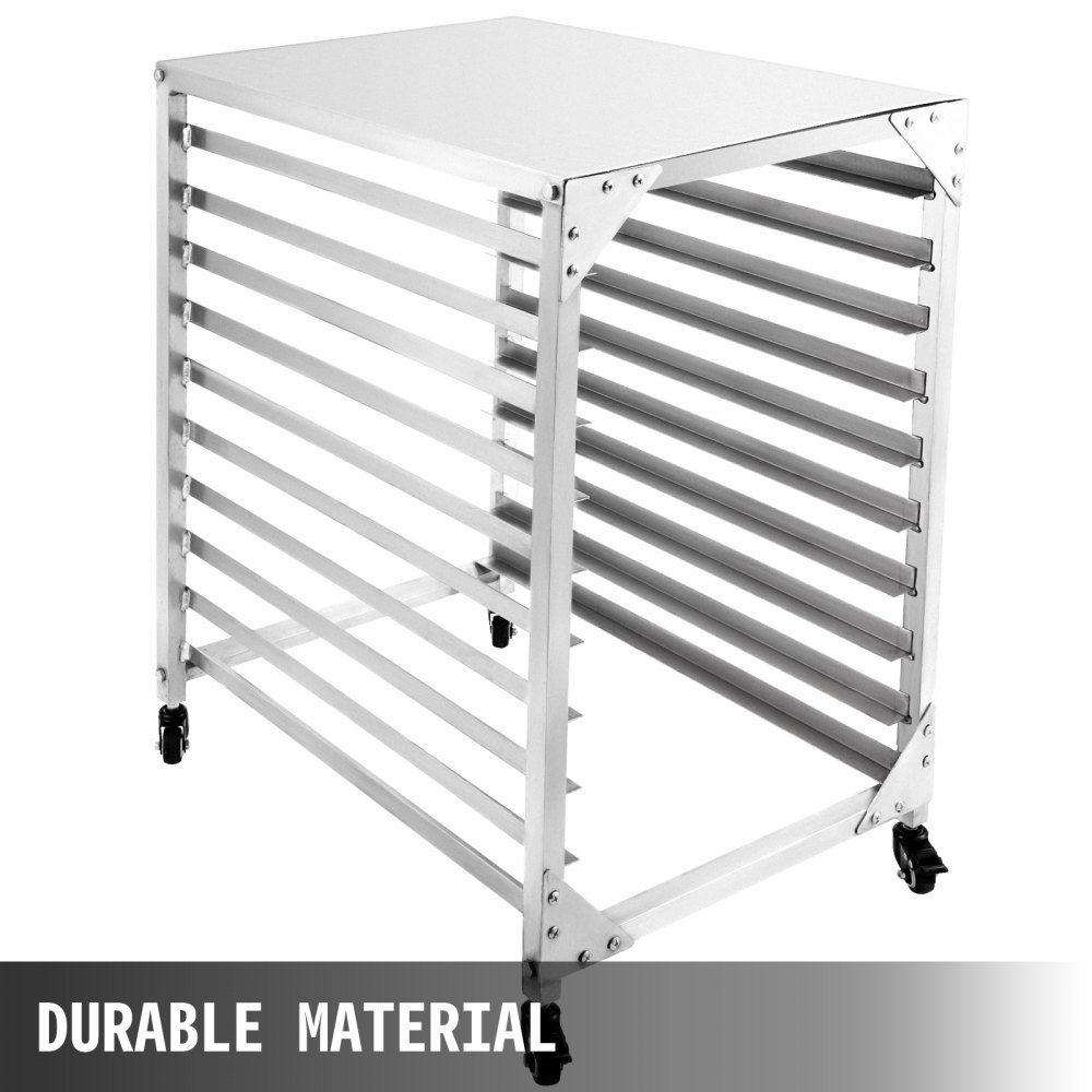 VEVOR Bakery Rack Bun Pan Rack 10-Tier 20.5"Lx26"Wx39"H Aluminum Kitchen Bakery Cooling Rack w/ Cover
