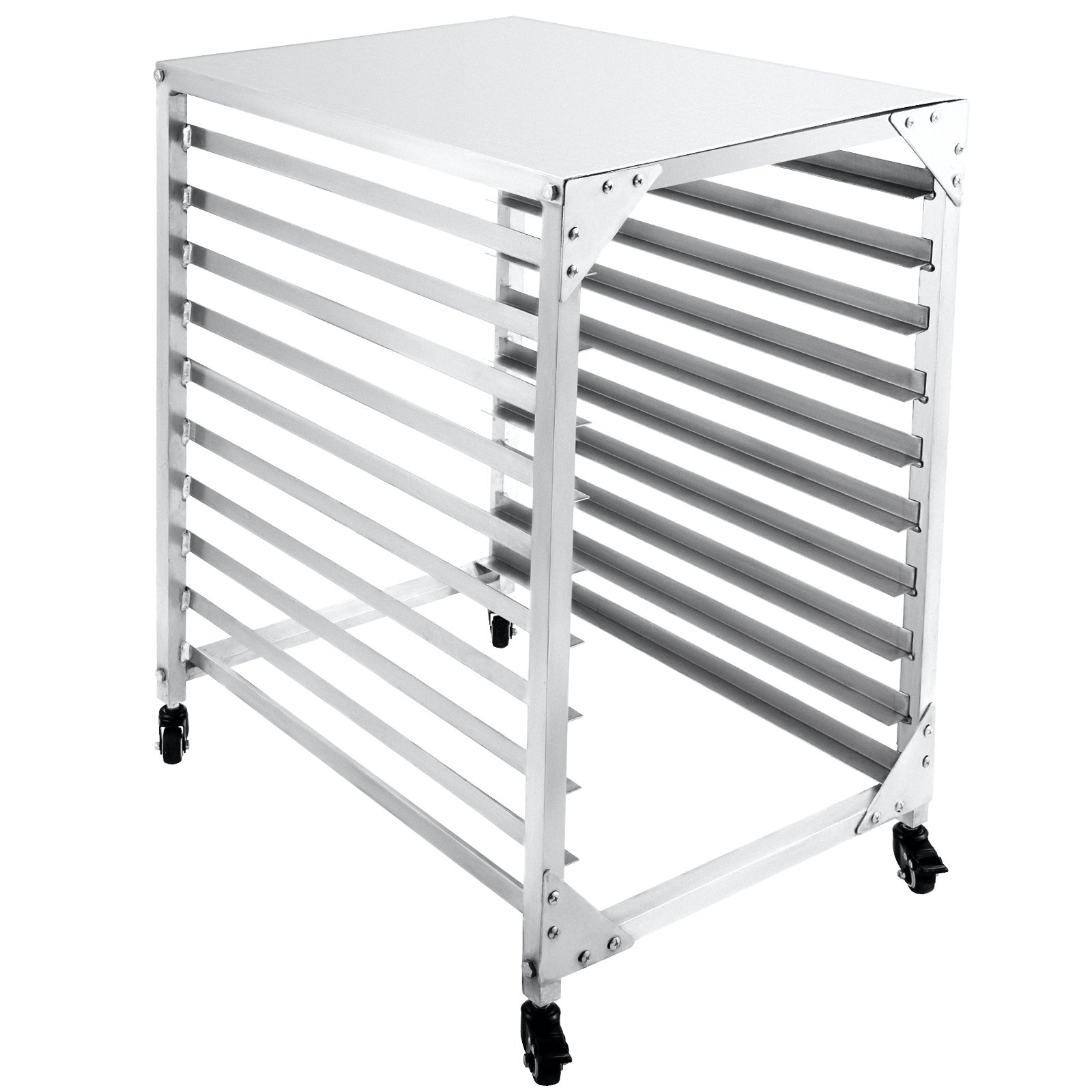 VEVOR Bakery Rack Bun Pan Rack 10-Tier 20.5"Lx26"Wx39"H Aluminum Kitchen Bakery Cooling Rack w/ Cover