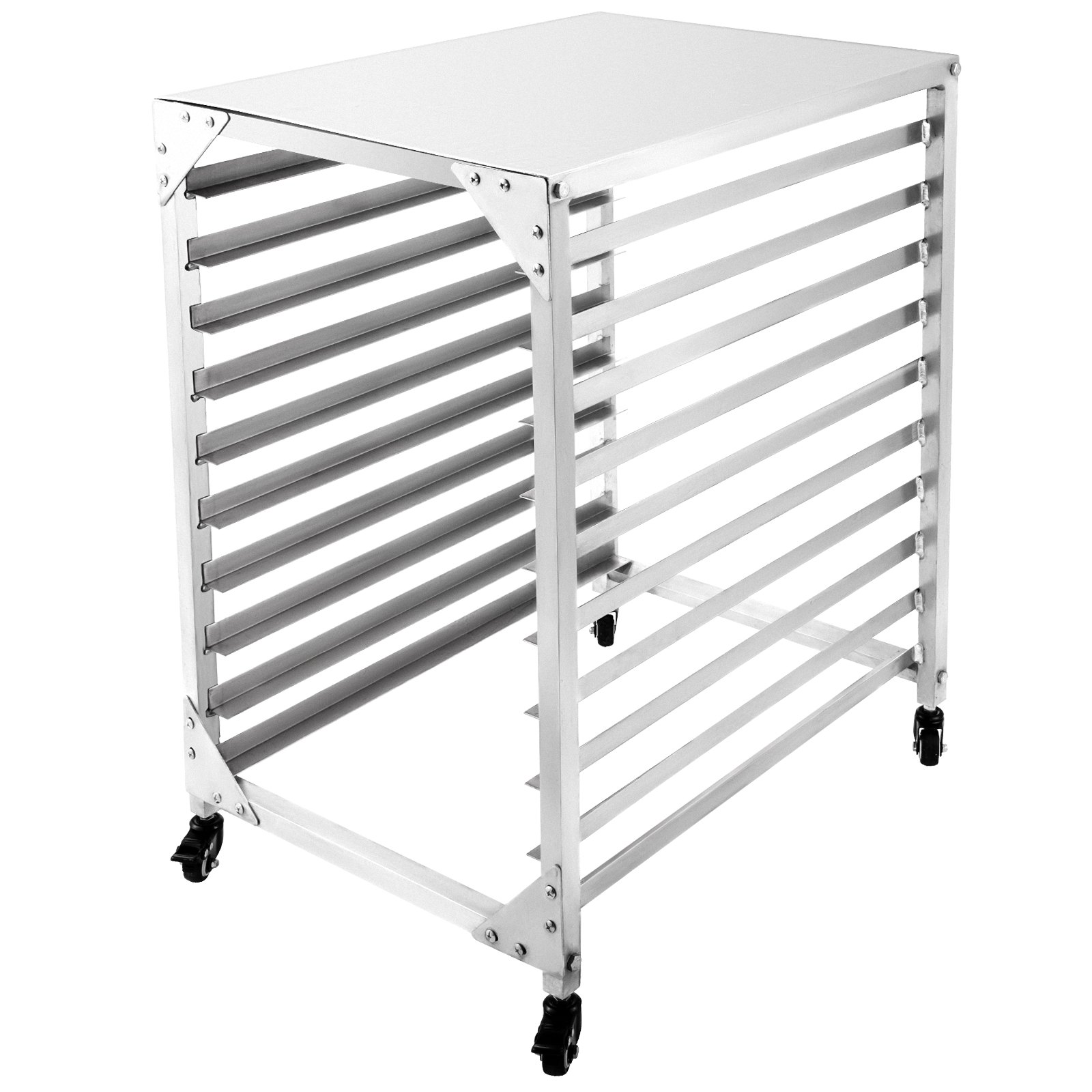 VEVOR Bakery Rack Bun Pan Rack 10-Tier 20.5"Lx26"Wx39"H Aluminum Kitchen Bakery Cooling Rack w/ Cover