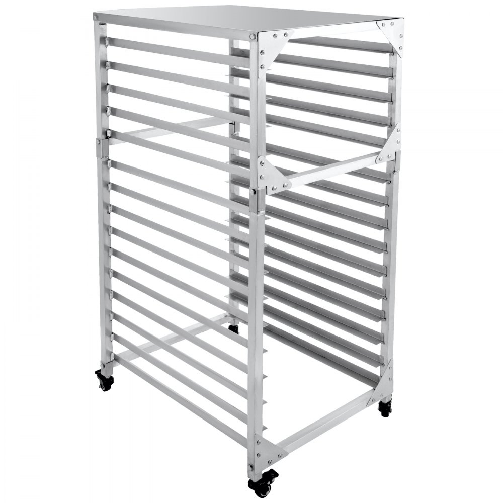 Bun Pan Rack Bakery Rack 15-Tier Aluminum Kitchen Bakery Cooling Rack w/ Cover