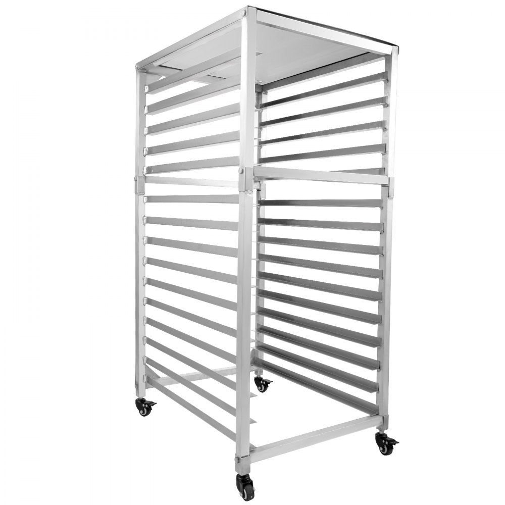 Bun Pan Rack Bakery Rack 15-Tier Aluminum Kitchen Bakery Cooling Rack w/ Cover