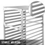 Bun Pan Rack Bakery Rack 15-Tier Aluminum Kitchen Bakery Cooling Rack w/ Cover