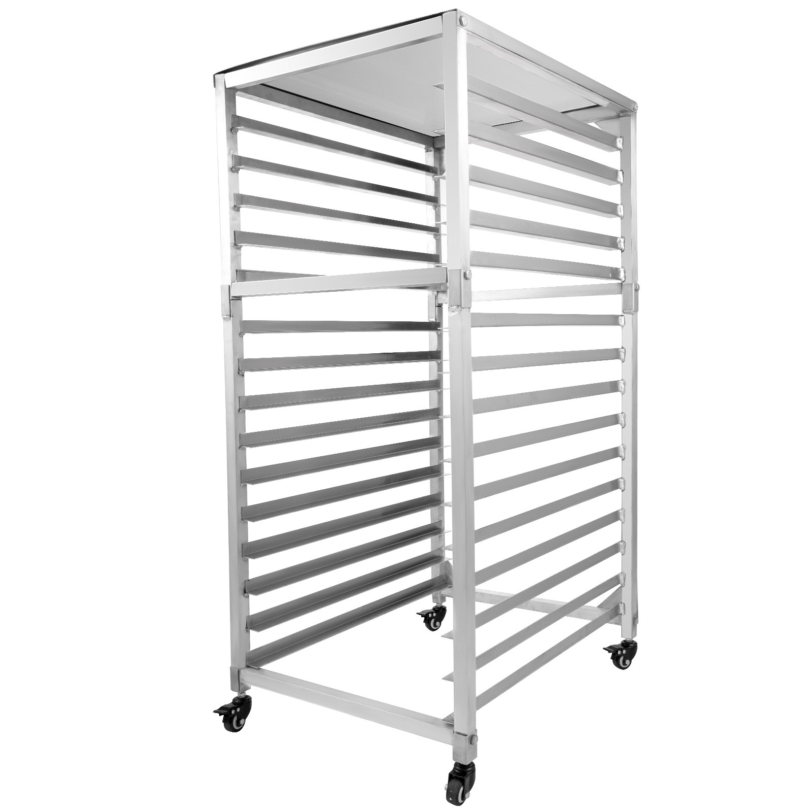Bun Pan Rack Bakery Rack 15-Tier Aluminum Kitchen Bakery Cooling Rack w/ Cover