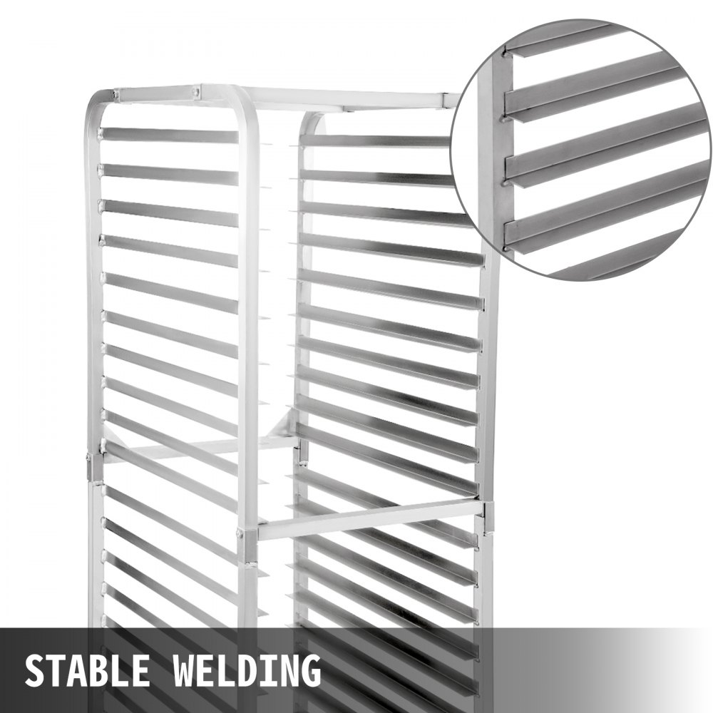 VEVOR 20-Tier Bakery Rack Bun Pan Rack 26" Lx20 Wx69 H Aluminum Commercial & Home Kitchen Cooling Rack