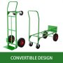 Hand Truck Convertible Dolly 200lb/300lb With 10inch Pneumaticwheels In Green