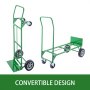 Hand Truck Convertible Dolly 300lb W/ 8inch Plastic Core Wheels In Green