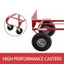 Hand Truck Convertible Dolly 200lb/300lb with 10inch PneumaticWheels in Red