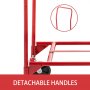 Hand Truck Convertible Dolly 200lb/300lb With 10inch Solid Wheels In Red