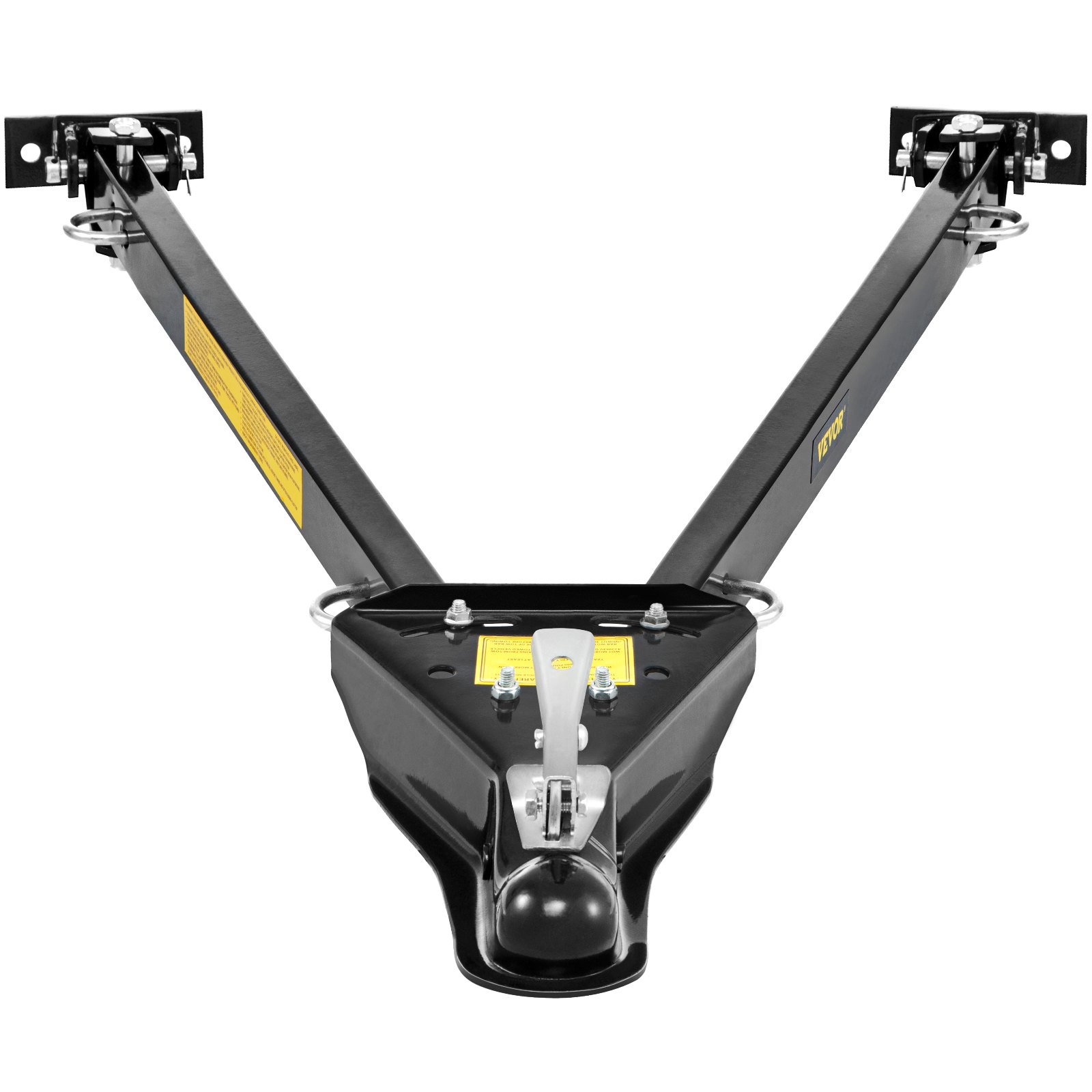 VEVOR Tow Bar, 5000 lbs Towing Capacity, Powder-Coating Steel Bumper-Mounted Universal Towing Bar with 11''-42.5'' Adjustable Width, 2'' Coupler Fits 2'' Ball, Ideal for RV Car Trailer Truck