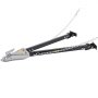 Barra de remolque VEVOR, capacidad de remolque de 5000 libras con cadenas, barra de remolque universal montada en parachoques de acero con recubrimiento en polvo con ancho ajustable de 11 a 42,5 pulgadas, acoplador de 2 pulgadas para bola de 2 pulgadas, ideal para remolques de automóviles RV