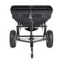 VEVOR Tow Behind Broadcast Spreader, 130LBS Capacity, Tow/Push Garden Spreader with 13 in Tires, 30 Adjustable Setting & 9.8 ft Spreading Width, Lawn Spreaders for Seed, Fertilizer, Salt, Ice Melt