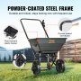 VEVOR Broadcast Spreader, 25 LB Walk-Behind Turf Spreader with 8" Wheels, Steel Push Fertilizer Spreader, Garden Seeder, and Salt Spreader, Designed for Residential, Farm, and Tough Terrain, Black